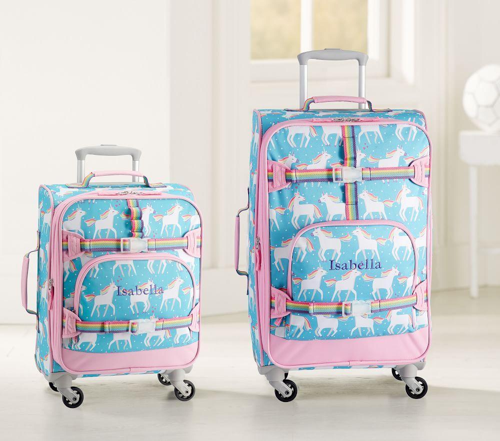 Mackenzie Aqua Unicorn Spinner Luggage